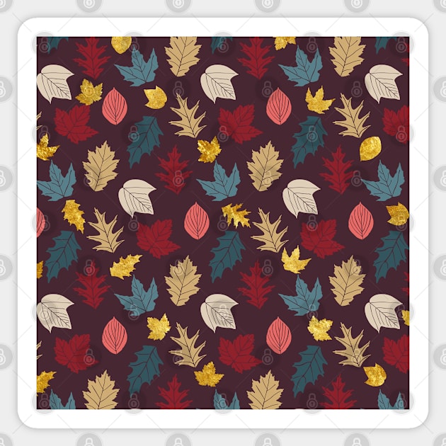 Handpainted Leaf Pattern ,Hand-painted Leaf Pattern Sticker by bougieFire